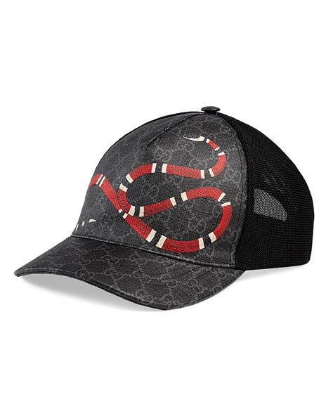 Casquette de baseball Gucci GG Supreme motif serpent roi 